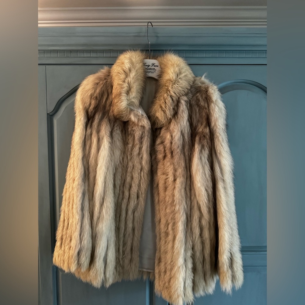 Blue Fox Fur Coat